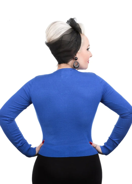 0101 Navy Blue V Neck Cardigan