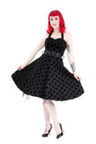 0211 Minnie Halter in Black Velvet