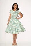 20550 Green Paisley Swing Dress