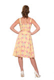 3466 Flamingo Love Sundress in Yellow