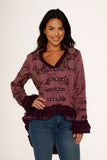 0919 Purple Victorian Tailed Jacket