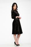 20110 Black Diamond Velet Swing Dress