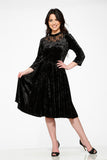 20110 Black Diamond Velet Swing Dress