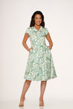20550 Green Paisley Swing Dress