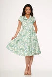 20550 Green Paisley Swing Dress