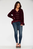 30102 Gloria Jacket in Purple Velvet