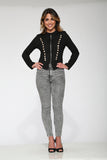 C6169 Black Military Jacket