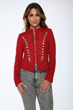 C6169 Red Military Jacket